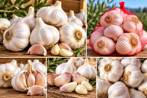 Bulbi aglio bianco rosso - di,